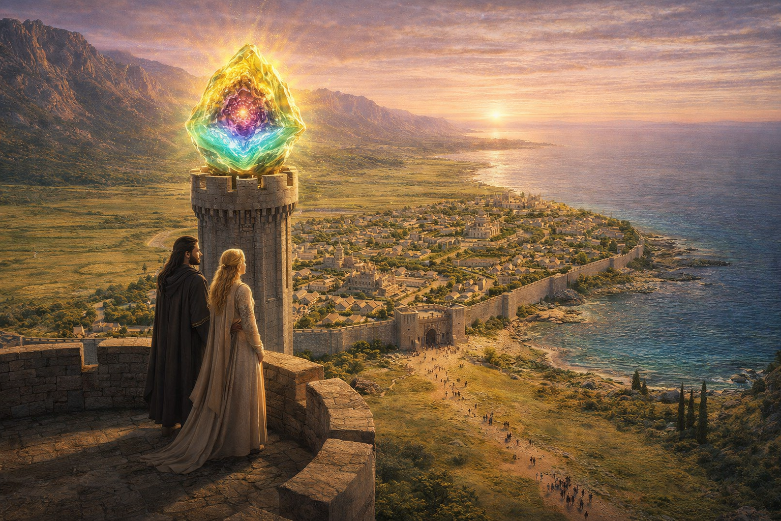 Asara and Sayojihn overlooking Aorthis